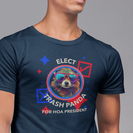 Trash Panda Hoa President Unisex T-shirt Tee, Funny Racoon Gift Shirt, Animal Lover Apparel Top, Cute Graphic Tee, Novelty Humor Shirt,