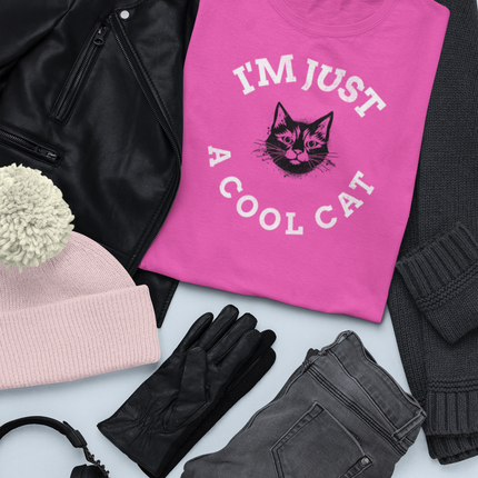 Cool Cat Women's Tee - Unisex Softstyle T-Shirt, Kitty Lover Graphic Shirt, Funny Cat Tee, Cute Cat Print Top, Cat Mom Gift