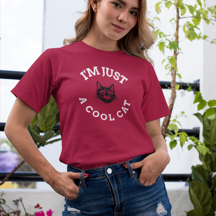 Cool Cat Women's Tee - Unisex Softstyle T-Shirt, Kitty Lover Graphic Shirt, Funny Cat Tee, Cute Cat Print Top, Cat Mom Gift
