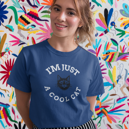 Cool Cat Women's Tee - Unisex Softstyle T-Shirt, Kitty Lover Graphic Shirt, Funny Cat Tee, Cute Cat Print Top, Cat Mom Gift
