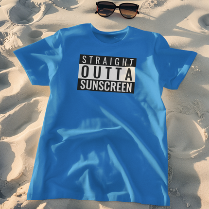 Beach Graphic Tee - Straight Outta Sunscreen Unisex T-shirt