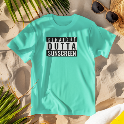 Beach Graphic Tee - Straight Outta Sunscreen Unisex T-shirt
