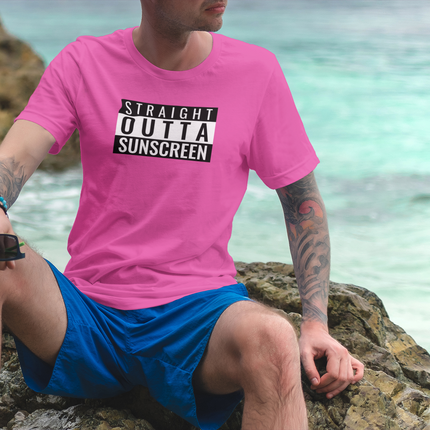 Beach Graphic Tee - Straight Outta Sunscreen Unisex T-shirt