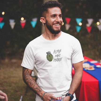 Men's Alpha Mike Foxtrot Military Tee, Military Graphic Tee, Alpha Mike Foxtrot Shirt, Military Alphabet Tee, Military Gift for Him