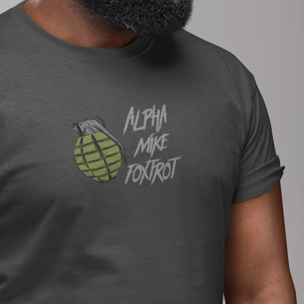 Men's Alpha Mike Foxtrot Military Tee, Military Graphic Tee, Alpha Mike Foxtrot Shirt, Military Alphabet Tee, Military Gift for Him