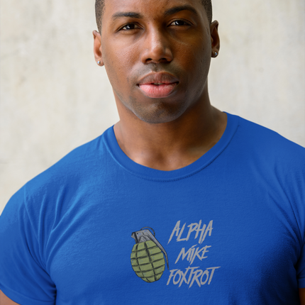 Men's Alpha Mike Foxtrot Military Tee, Military Graphic Tee, Alpha Mike Foxtrot Shirt, Military Alphabet Tee, Military Gift for Him