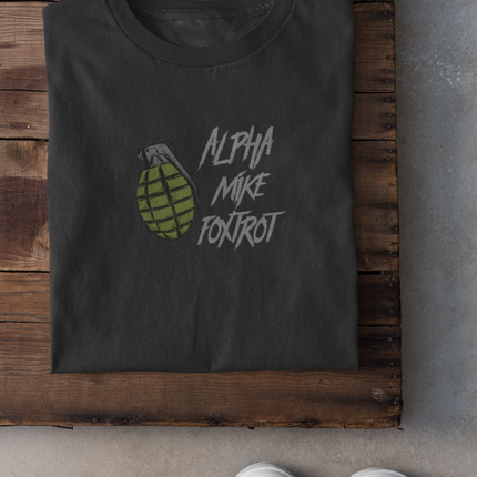 Men's Alpha Mike Foxtrot Military Tee, Military Graphic Tee, Alpha Mike Foxtrot Shirt, Military Alphabet Tee, Military Gift for Him