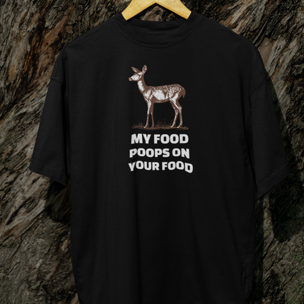 Deer Hunting Unisex Tee, Funny Food Poop Shirt, Hunting Gift, Outdoor Apparel, Wildlife Lover Gift