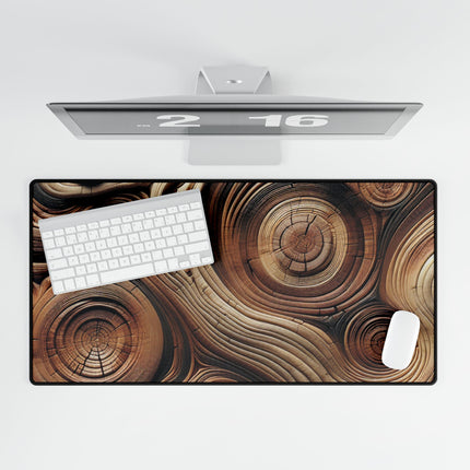 Desk Mats, Wood Grain Effect Non-Slip Desk Pad, Rustic Office Table Protector, Neoprene Mouse Pad, Gamer Mat, Unique Gift, Home Decor