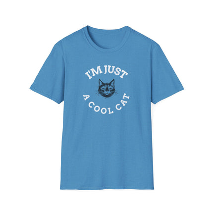 Cool Cat Women's Tee - Unisex Softstyle T-Shirt, Kitty Lover Graphic Shirt, Funny Cat Tee, Cute Cat Print Top, Cat Mom Gift