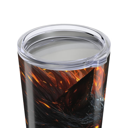 Fire Wolves 20 oz Tumbler, Insulated Cup, Wolf Lover Gift, Stainless Steel Bottle, Animal Print Mug, Wildlife Design, Nature Gift