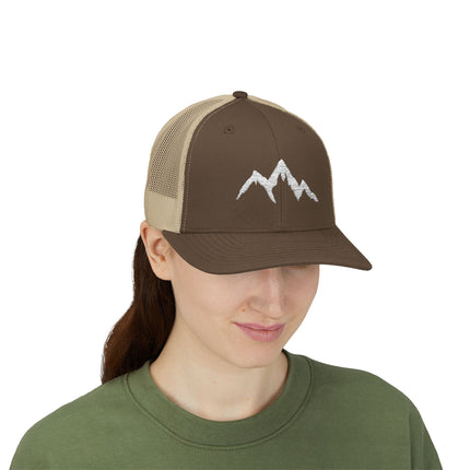 Mountain Hiker Snapback Trucker Cap - Adventure Hat for Outdoors Enthusiasts, Men's Baseball Cap, Outdoor Explorer Gift, Mountain Climbing