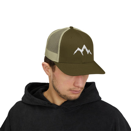 Mountain Hiker Snapback Trucker Cap - Adventure Hat for Outdoors Enthusiasts, Men's Baseball Cap, Outdoor Explorer Gift, Mountain Climbing