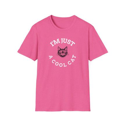 Cool Cat Women's Tee - Unisex Softstyle T-Shirt, Kitty Lover Graphic Shirt, Funny Cat Tee, Cute Cat Print Top, Cat Mom Gift