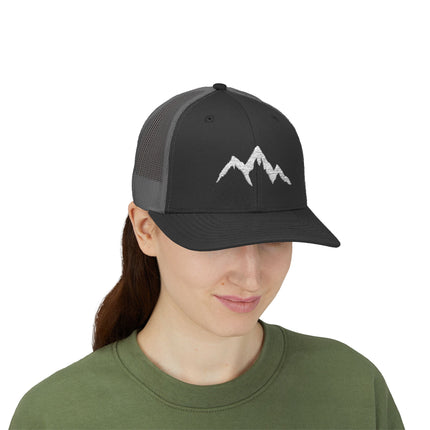 Mountain Hiker Snapback Trucker Cap - Adventure Hat for Outdoors Enthusiasts, Men's Baseball Cap, Outdoor Explorer Gift, Mountain Climbing