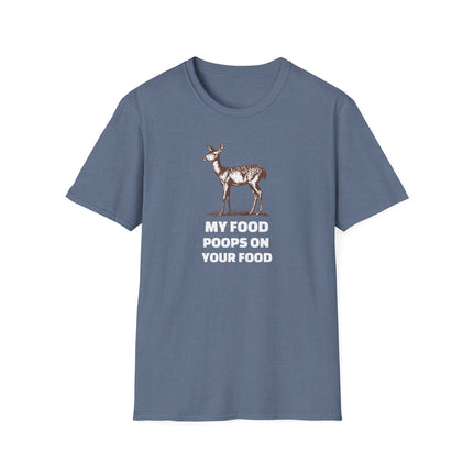 Deer Hunting Unisex Tee, Funny Food Poop Shirt, Hunting Gift, Outdoor Apparel, Wildlife Lover Gift