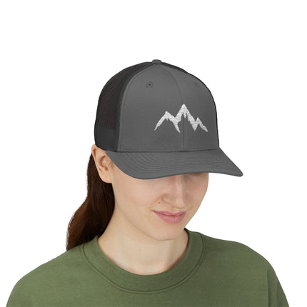 Mountain Hiker Snapback Trucker Cap - Adventure Hat for Outdoors Enthusiasts, Men's Baseball Cap, Outdoor Explorer Gift, Mountain Climbing