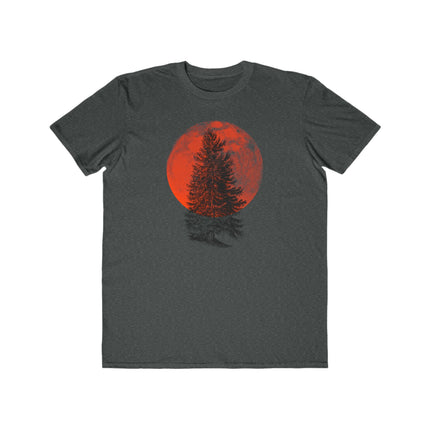 Mountain Camping Tee, Outdoor Adventure Shirt, Hiking Tshirt, Nature Lover Top, Blood Moon Men's Fashion, Lightweight Tee
