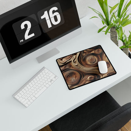 Desk Mats, Wood Grain Effect Non-Slip Desk Pad, Rustic Office Table Protector, Neoprene Mouse Pad, Gamer Mat, Unique Gift, Home Decor