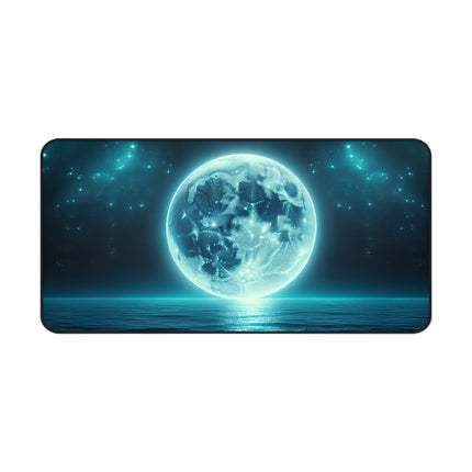 Cosmic Ocean Moon Desk Mat, Gaming, Gamer Gift, Gift for him, PC, Mouse Pad, Gaming