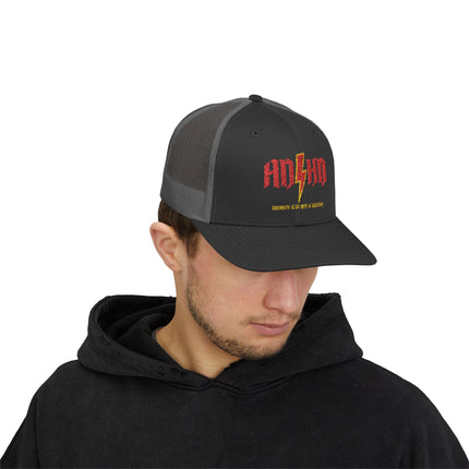 ADHD Highway to Oh Look a Squirrel Snapback Trucker Cap - Funny Design, Gift for ADHD, Distraction, ADHD Awareness, Snapback Cap, Trucker