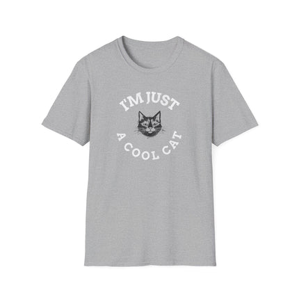 Cool Cat Women's Tee - Unisex Softstyle T-Shirt, Kitty Lover Graphic Shirt, Funny Cat Tee, Cute Cat Print Top, Cat Mom Gift