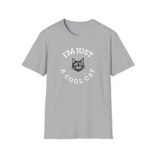 Cool Cat Women's Tee - Unisex Softstyle T-Shirt, Kitty Lover Graphic Shirt, Funny Cat Tee, Cute Cat Print Top, Cat Mom Gift