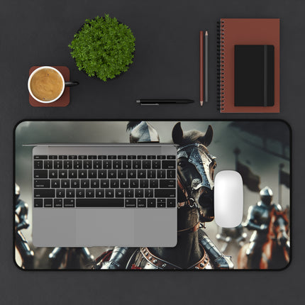 Medieval Knight Desk Mat, Gaming Mouse Pad, Office Decor, Work Desk Accessories, Desk Organizer, Gift for Him, Gamer Gift