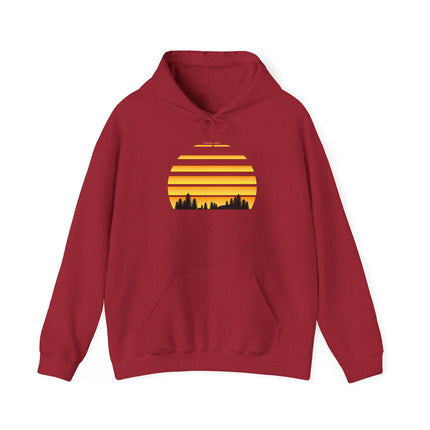 Sunset Camping Hoodie, Nature Lover Pullover, Outdoor Adventure Sweatshirt, Mountain Expedition Jumper, Wilderness Sunset Sweater