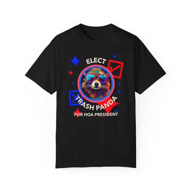 Trash Panda Hoa President Unisex T-shirt Tee, Funny Racoon Gift Shirt, Animal Lover Apparel Top, Cute Graphic Tee, Novelty Humor Shirt,