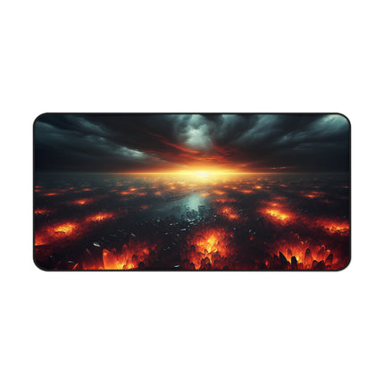 Desk Mat, Fire Crystal Seascape Mousepad, Ocean Desk Accessory, Office Decor, Work-from-home Gift, Gaming Pad, Gift for Him