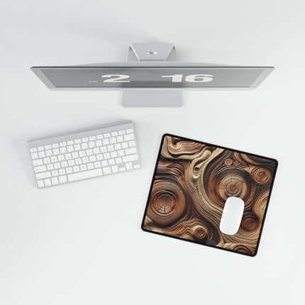 Desk Mats, Wood Grain Effect Non-Slip Desk Pad, Rustic Office Table Protector, Neoprene Mouse Pad, Gamer Mat, Unique Gift, Home Decor