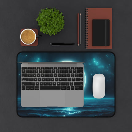 Cosmic Ocean Moon Desk Mat, Gaming, Gamer Gift, Gift for him, PC, Mouse Pad, Gaming