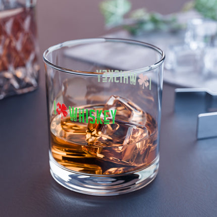 Funny Whiskey Rocks Glass, 10oz - Perfect for St. Patrick's Day, Gift for Dad, Unique Barware, Party Drinks, Home Bar Decorations