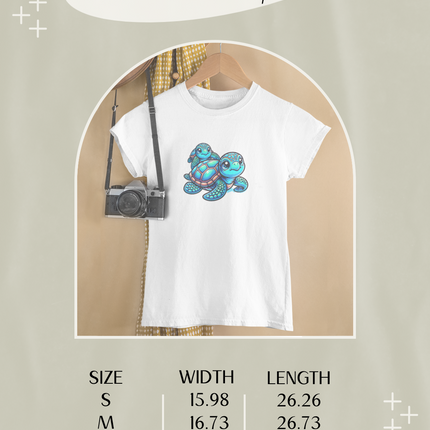 Sea Turtle Tee, Women's Ocean Graphic T-Shirt, Beach Animal Lover Gift, Coastal Theme Top, Marine Life Shirt, Summer Tee for Her